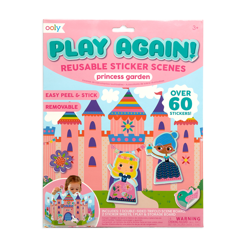 Image of Ooly Play Again Reusable Stickers - Princess Garden - Recommended by Child Behavior Clinic