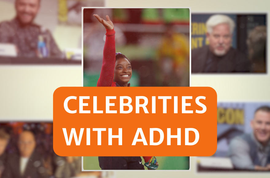 Blog post image of celebrities with ADHD